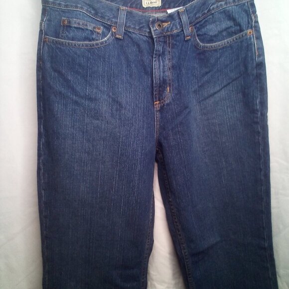 L. L. Bean Jeans 12 Reg Women Straight Leg Blue - Picture 11 of 16